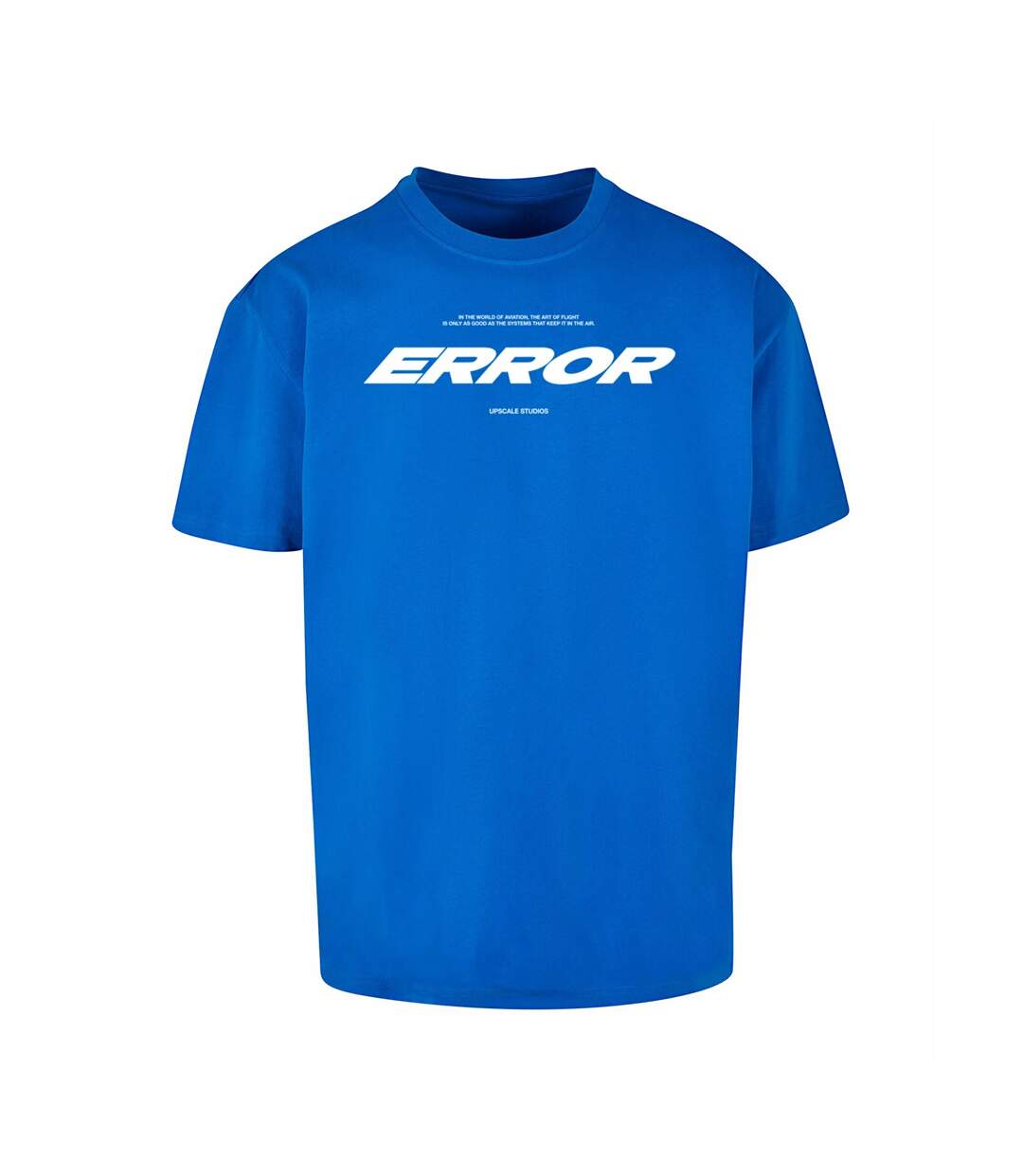 Mens Error Wording Oversized T-shirt Bleu Cobalt Mister Tee-1