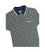 Polo Motif/style Géométrique Homme Bleu Marine Basilic Lambretta-3