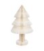 Sapin de Noël en Papier Pliable 100cm Blanc Cassé-1