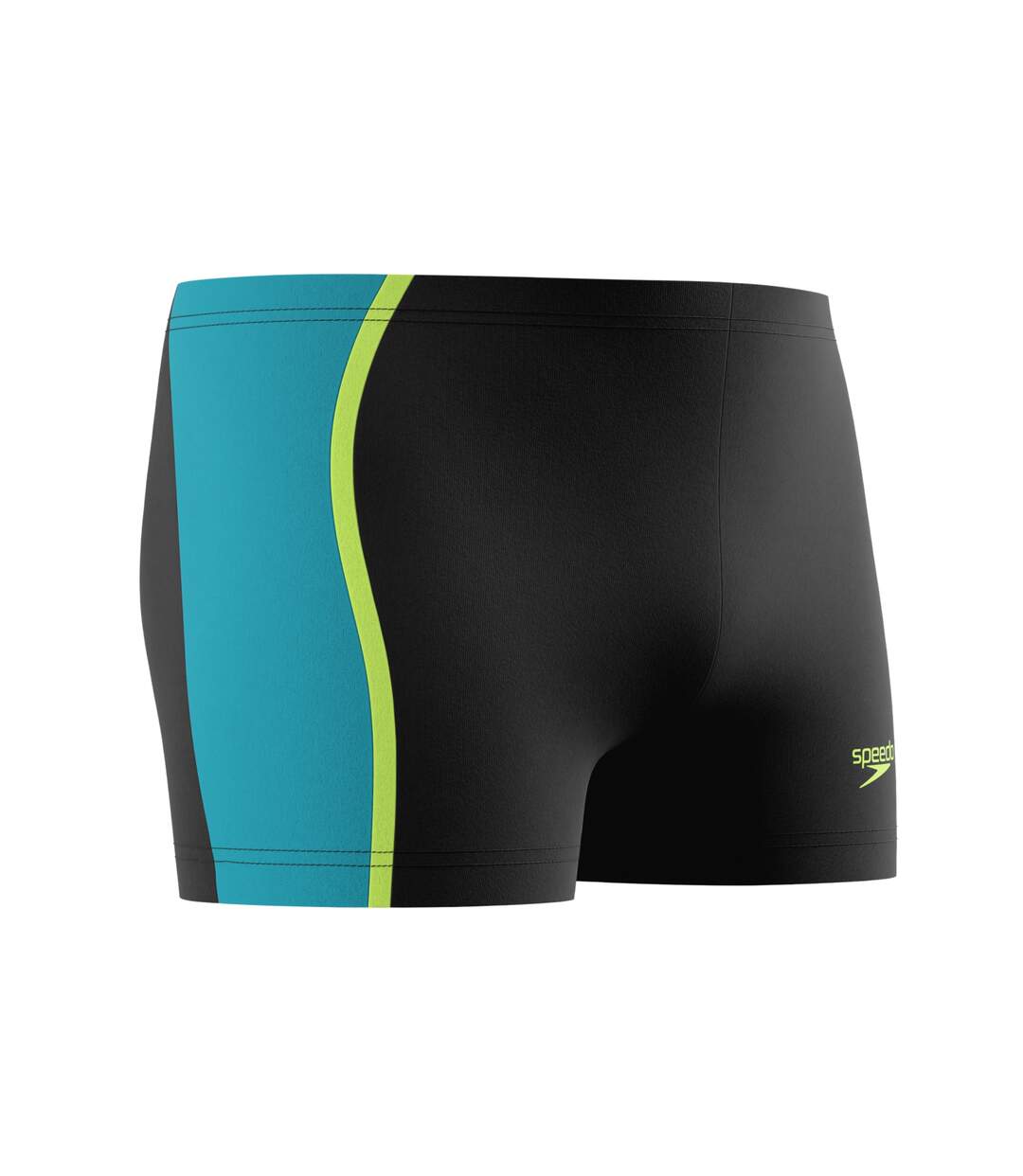 Mens Hyperbloom Splice Swim Shorts Black Turquoise Speedo-3
