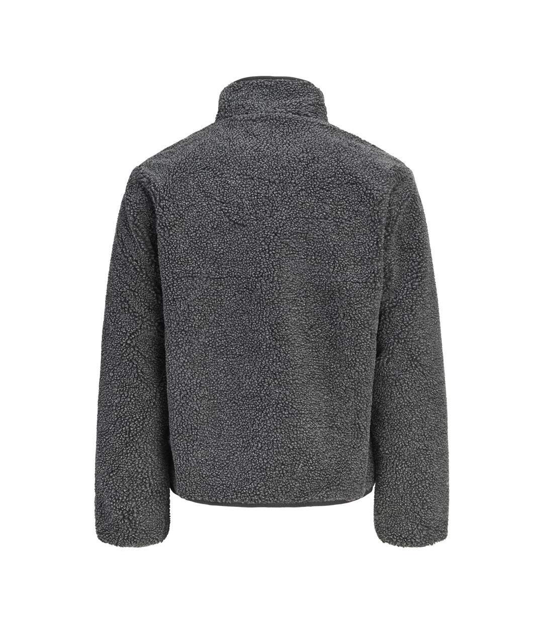Veste polaire sherpa grise homme jack & jones teddy-2