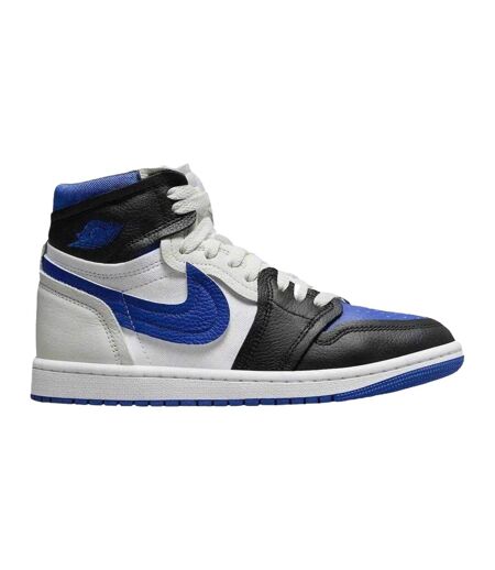Womens/ladies Air Jordan 1 Leather Trainers Blue Grey Black Nike