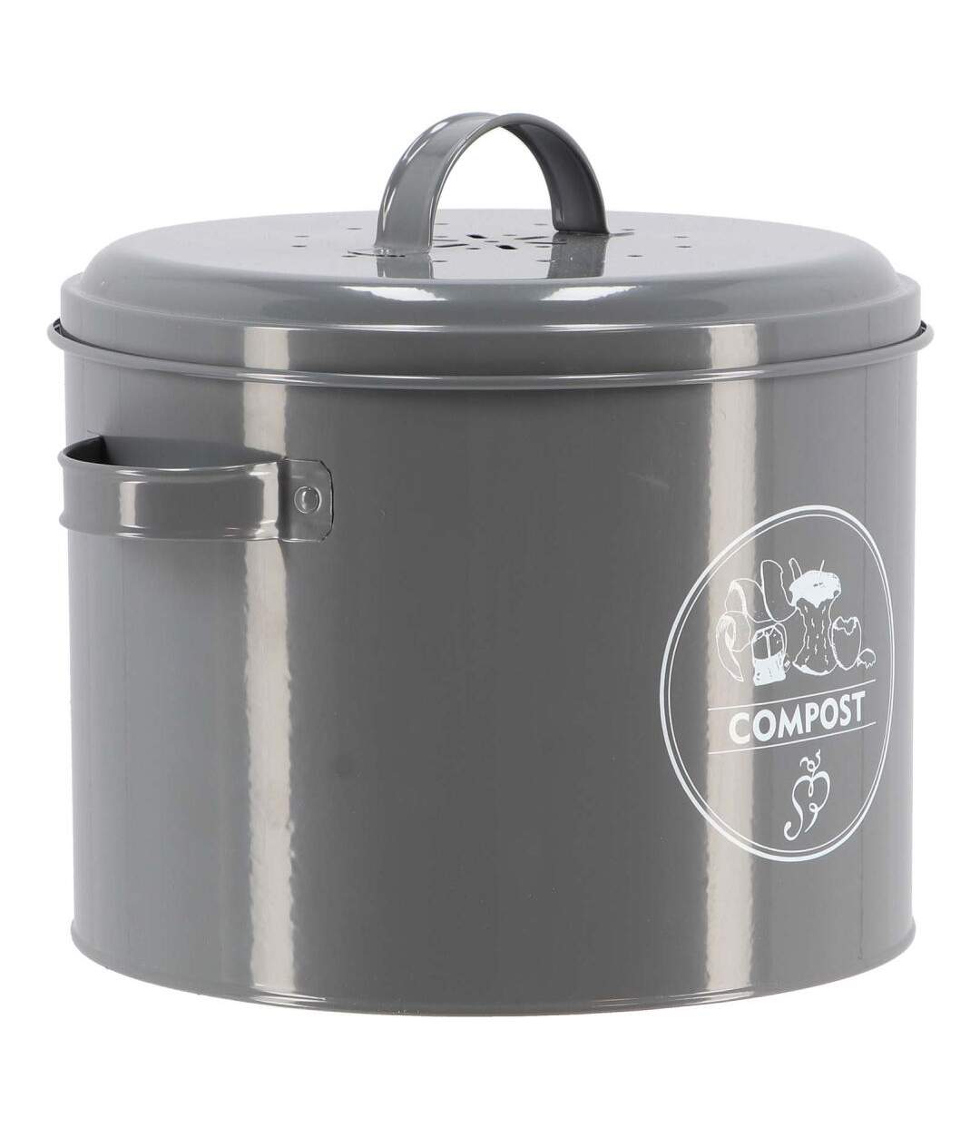 Poubelle de cuisine à compost ronde 6 litres