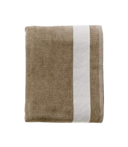 SOLS Lagoon Cotton Beach Towel (Beige/White) (One Size) - UTPC2399