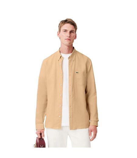 Chemise Motif/style Logo Homme Beige Lacoste