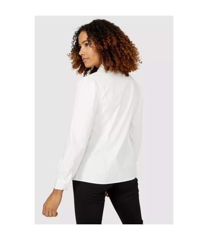Maine Womens/Ladies Cotton Fitted Shirt (White) - UTDH1582
