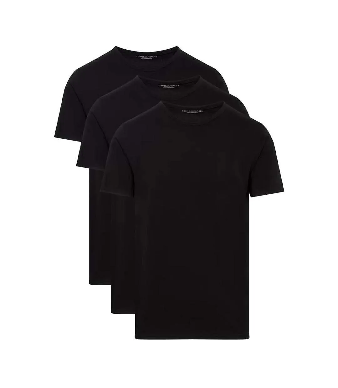 x3 t-shirts noir homme tommy hilfiger stretche-1