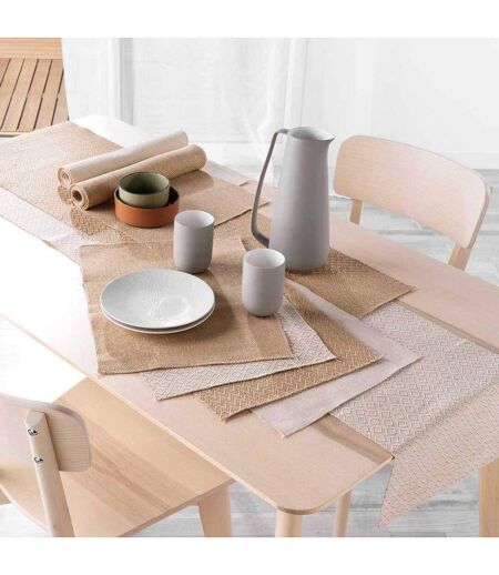 Lot de 2 Sets de Table en Jute Leny 33x45cm Beige