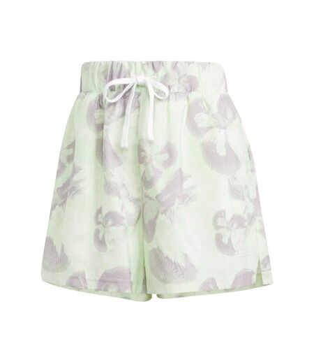 Womens/ladies Adventure Floral Shorts Beige Print Adidas