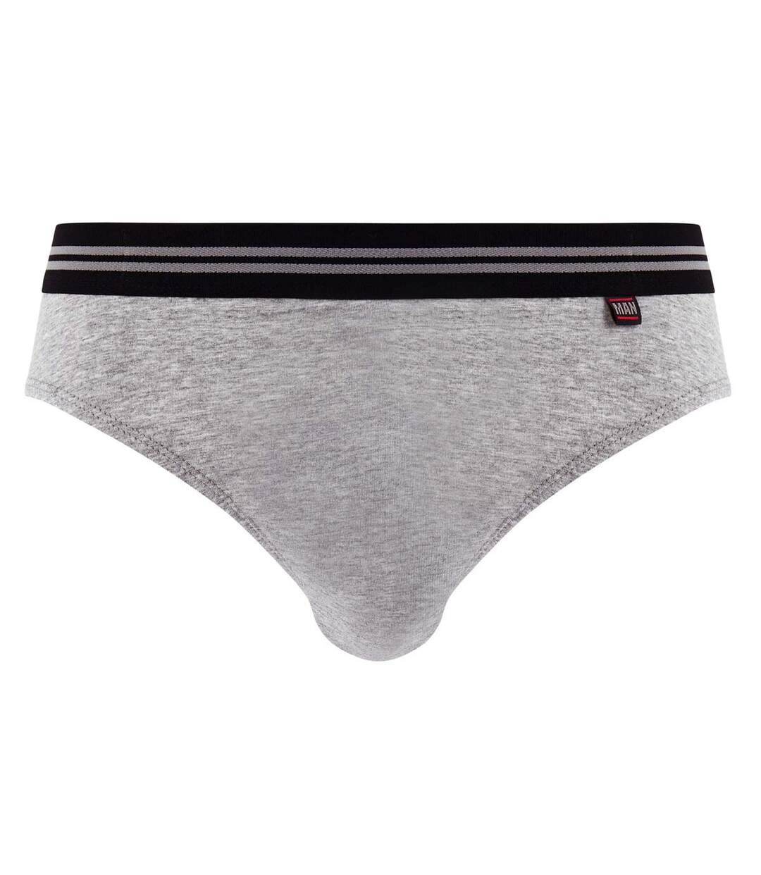 Lot de 2 slips gris chiné & blanc Gentleman