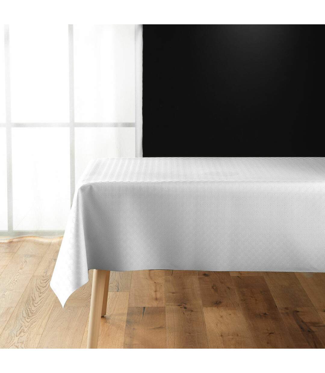 Sous Nappe Protège Table Bulgo 140x140cm Blanc-2