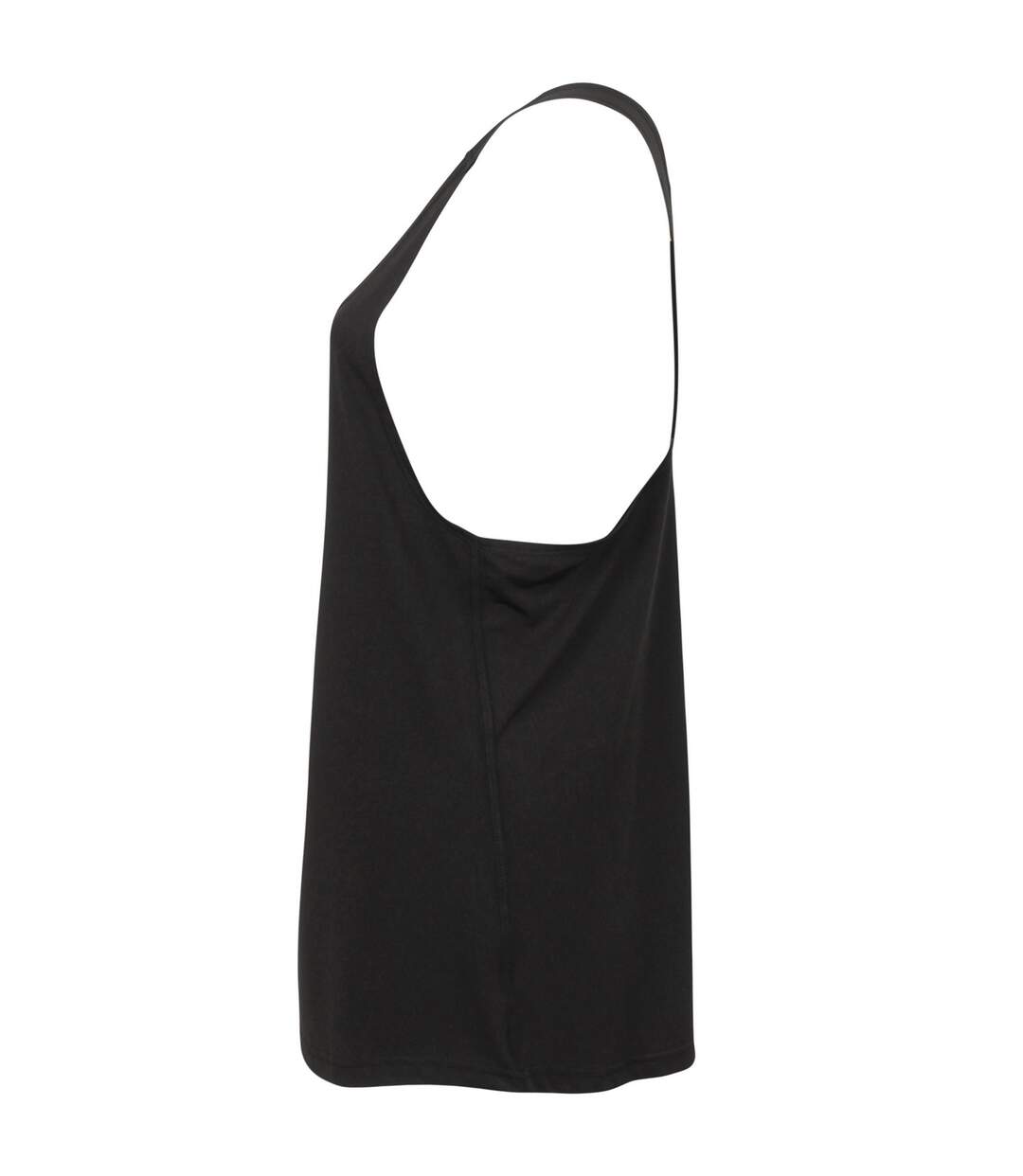 Womens/ladies tank top black Skinni Fit