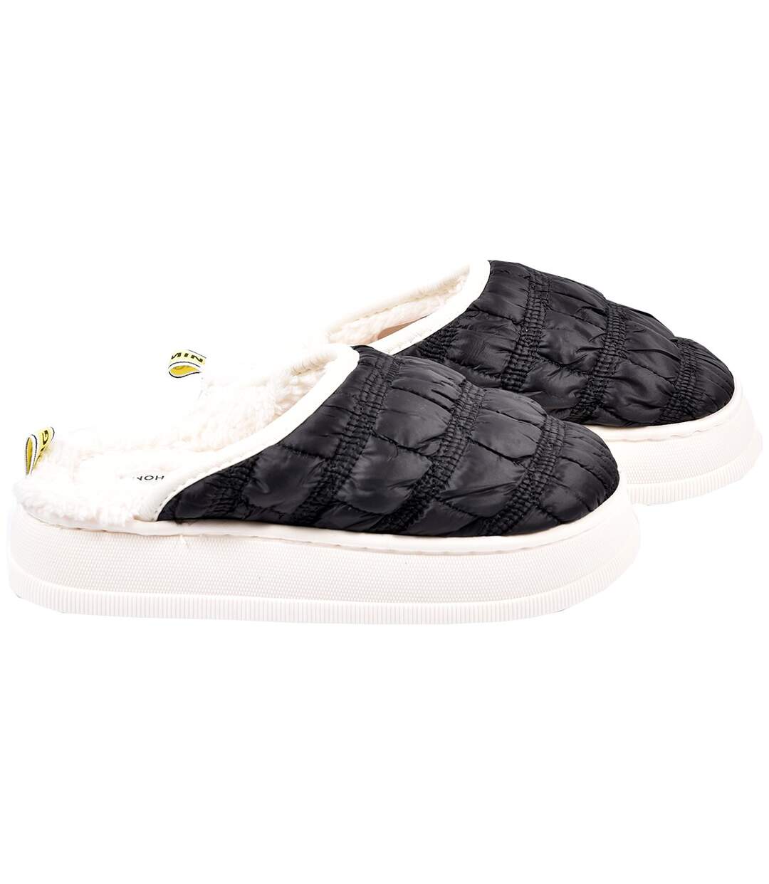 PANTOUFLE Femme Chausson COCOONING MD8587 NOIR-2
