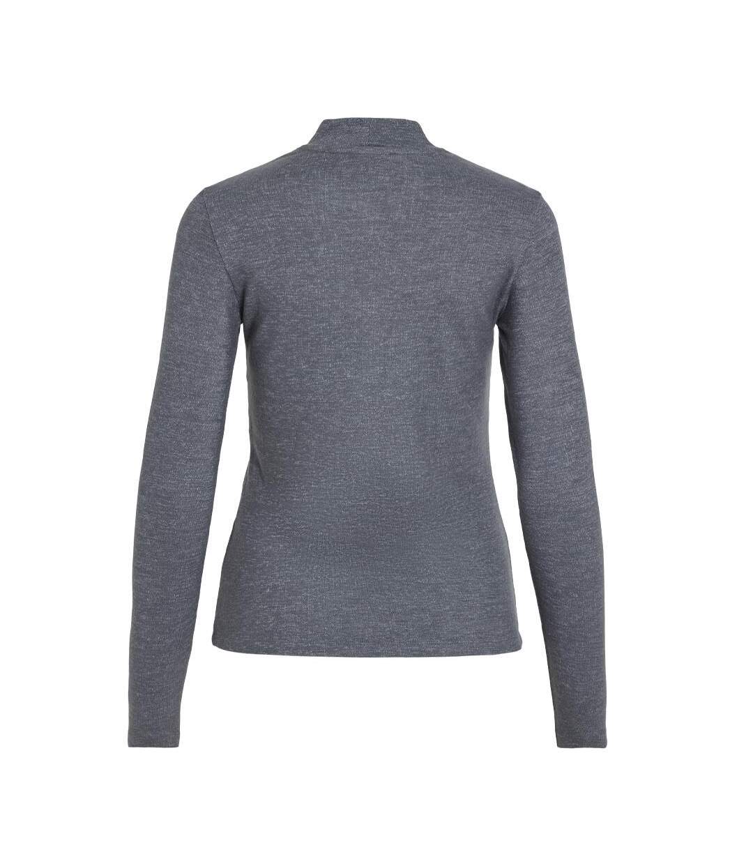 T-Shirt manches longues gris femme vila soline-2