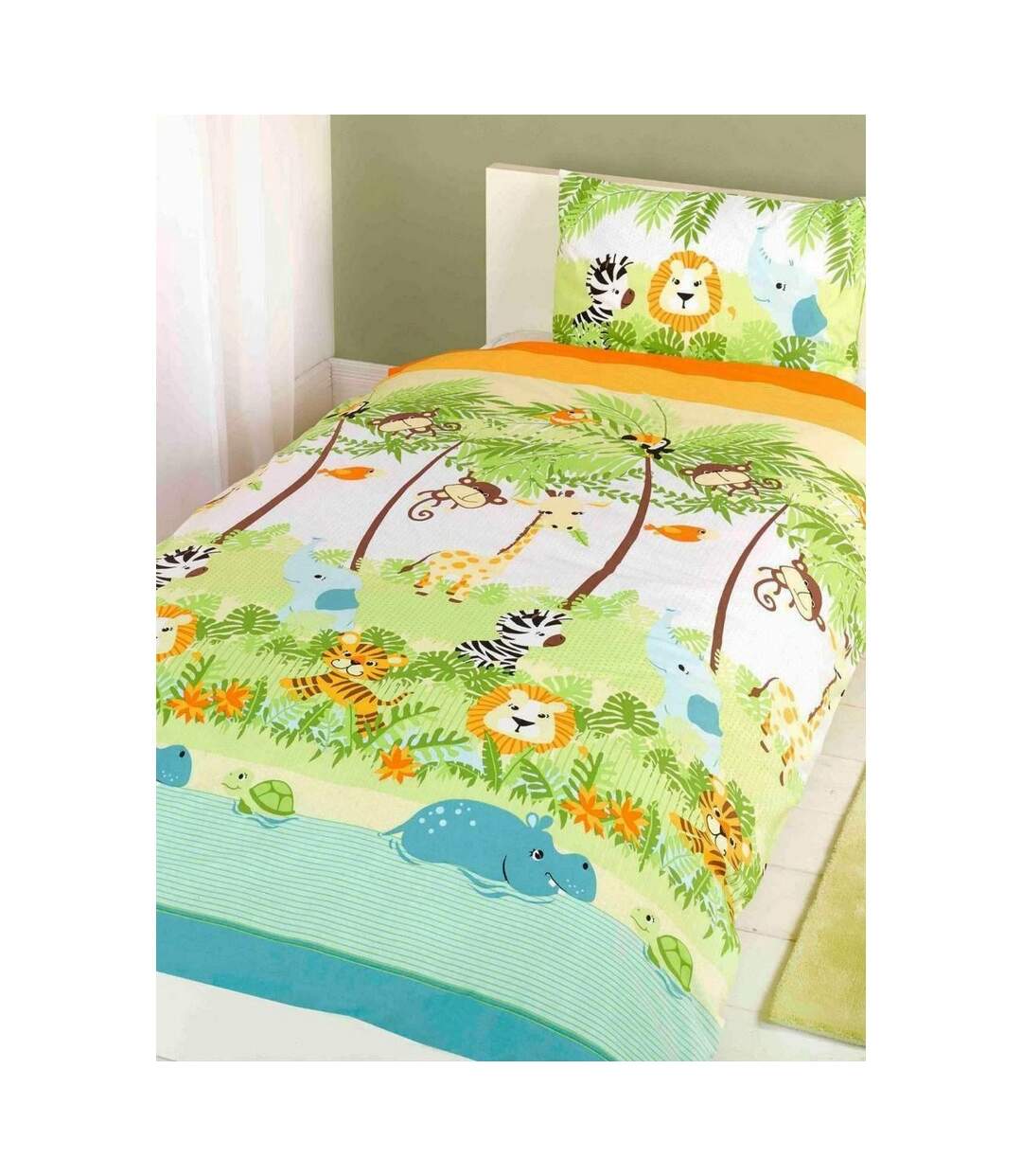 Jungle boogie duvet cover set green/blue/orange Generic-1