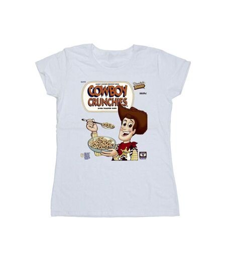 Disney Femme/Ladies - Toy Story Woody Cowboy Crunchies - T-shirt en coton (Blanc) - UTBI44477