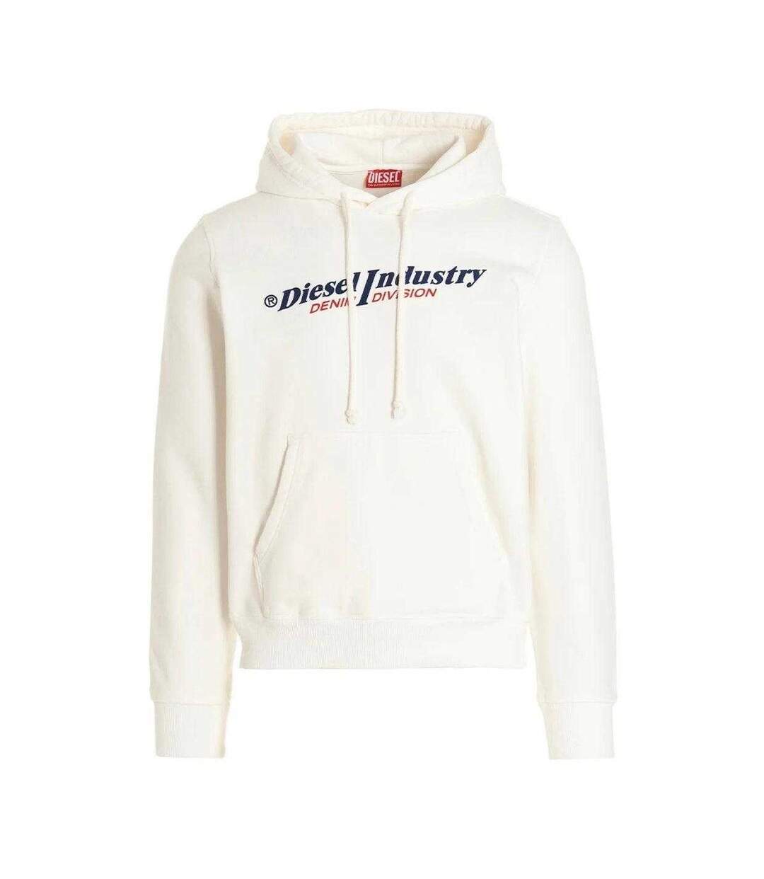 Sweat À Capuche Industry Denim Division Homme Blanc Diesel-1