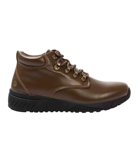Mens Leather Chukka Boots Brown Donnay