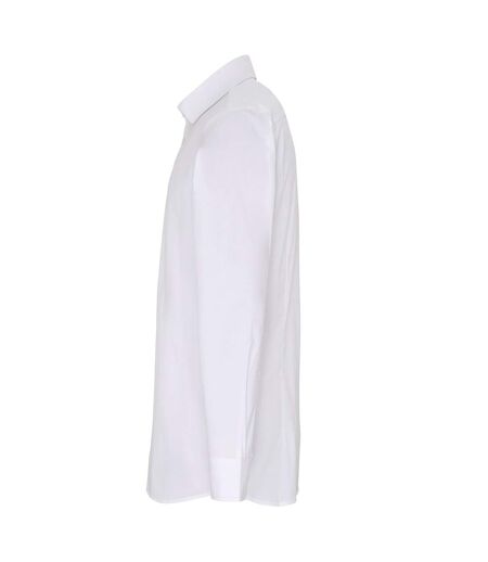 Premier Mens Stretch Fit Poplin Long Sleeve Shirt (White) - UTRW6590