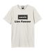Unisex adult live forever oasis t-shirt vintage white Amplified-1