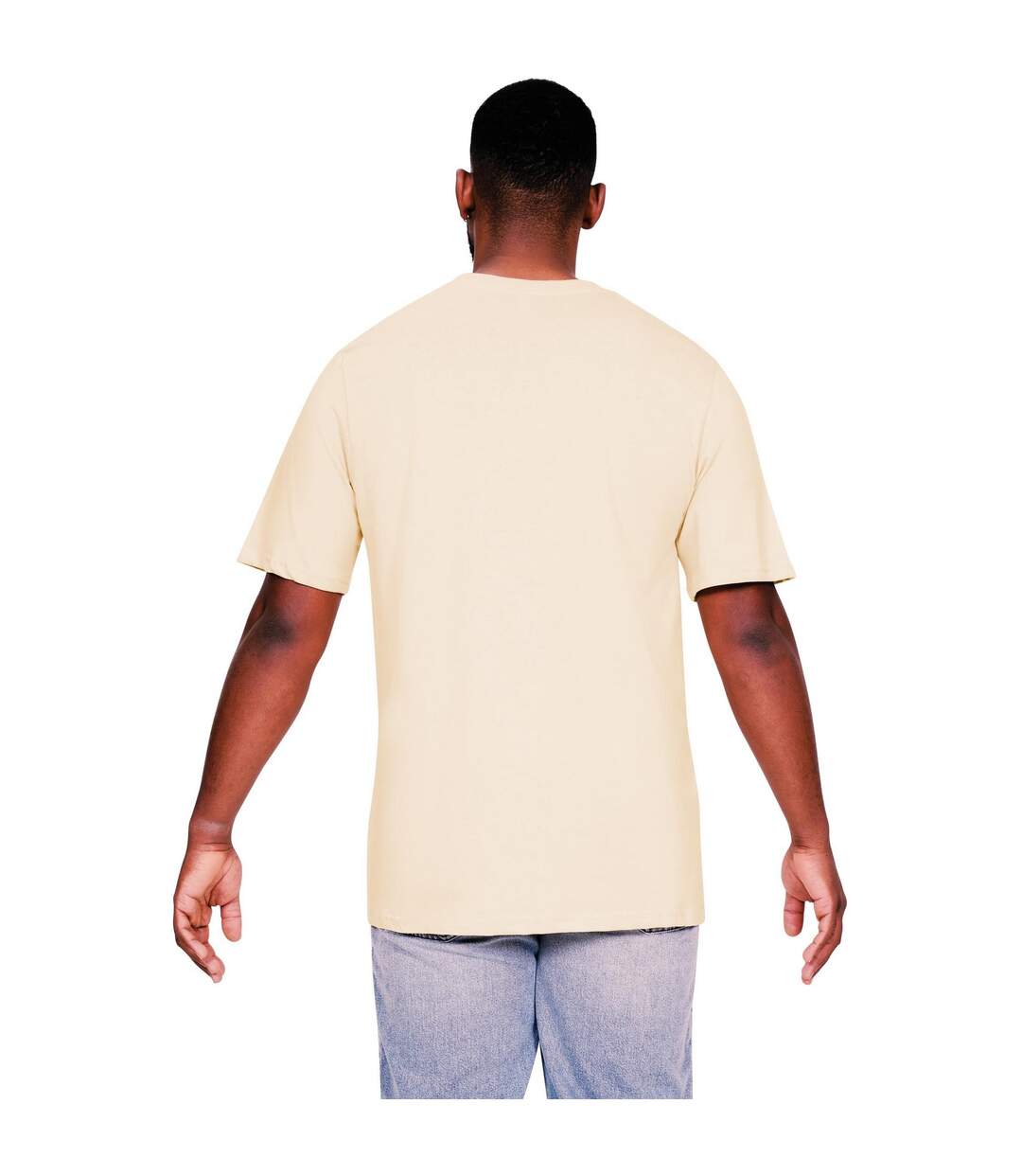 Mens core ringspun cotton tall t-shirt ecru Casual Classics-2