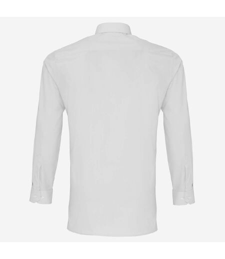 Chemise de travail en popeline à manches longues et coupe ajustée homme blanc Premier