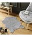 Tapis Imitation Fourrure Réglisse 60x90cm Gris-3