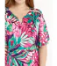 T-shirt imprimé tropical manches papillon-4
