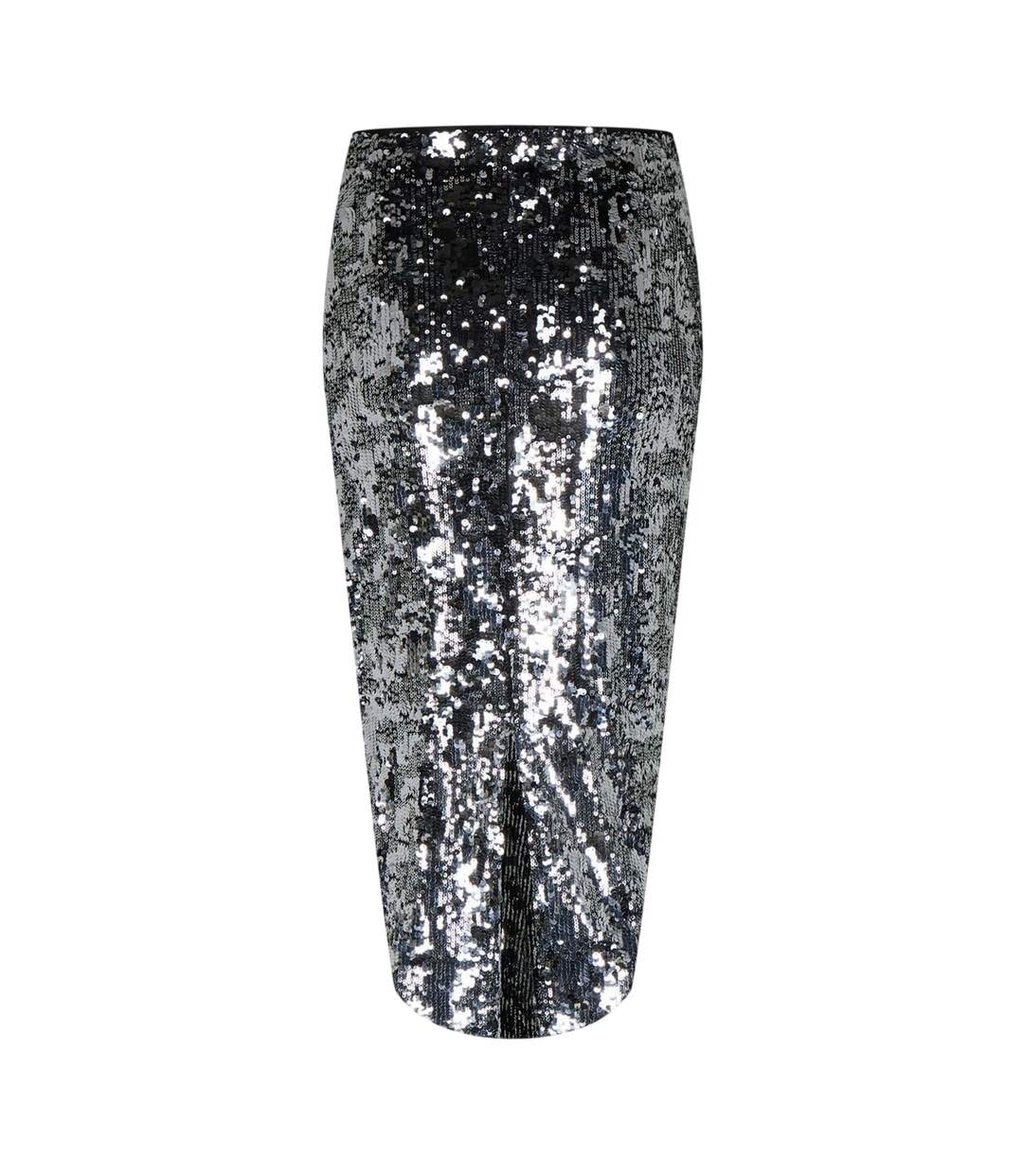 Jupe Mi-longue Motif/style Paillette Femme Argenté Biba-2
