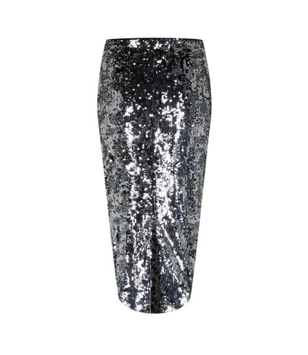 Jupe Mi-longue Motif/style Paillette Femme Argenté Biba
