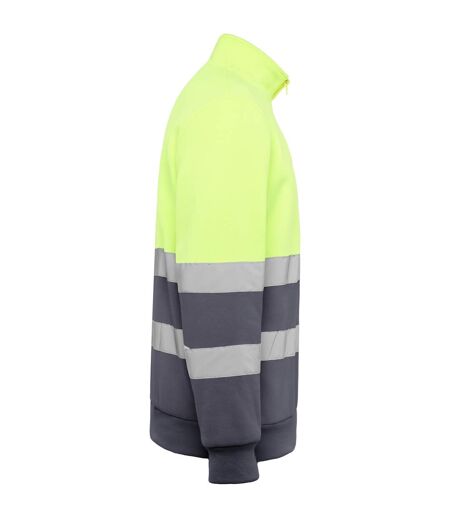 Sweat Spica Adulte Plomb Jaune Fluo Roly Workwear