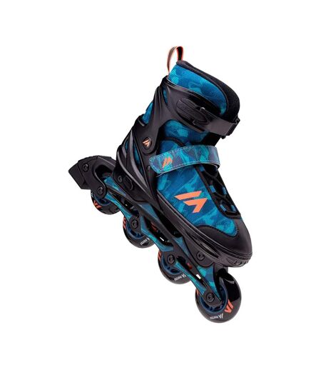 Patins À Roulettes Alignées Galakty Enfant 30,5-33 Fr Noir Bleu Marine Orange Martes