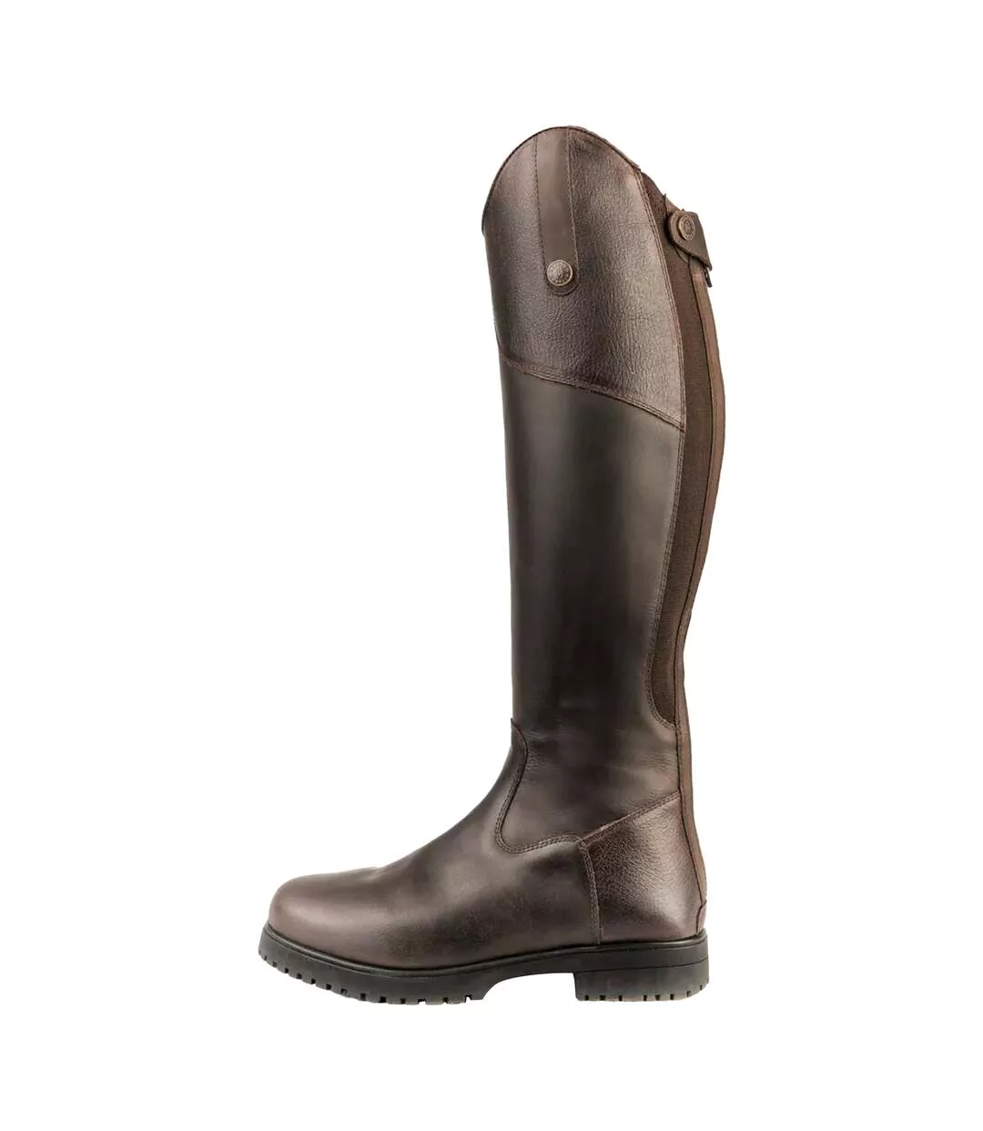 Womens/ladies Ventura Leather Riding Boots Dark Brown Moretta-2