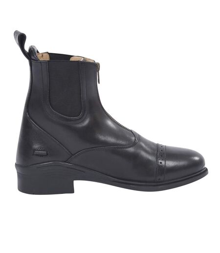 Evolution adults zip front leather paddock boots black Dublin