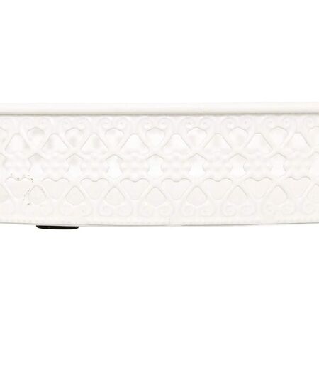 Lot de 2 Plateaux Déco Wild Romance 31cm Blanc & Vert