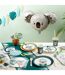 Lot de 6 Assiettes en Carton Koala 23cm Vert & Blanc-2
