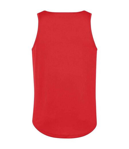 Mens tank top fire red AWDis Cool