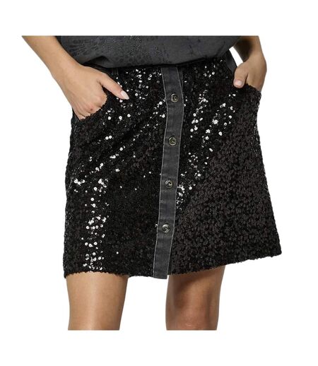 Jupe noir à sequins femme kaporal suzon