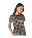 Womens/ladies checked jacquard shift dress monochrome Principles