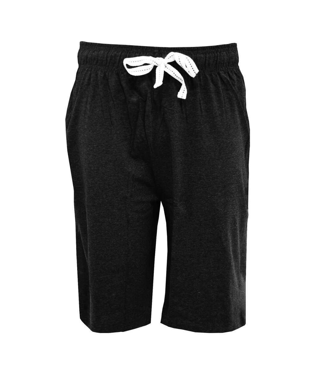 Mens stripe short lounge set black Momentii-3