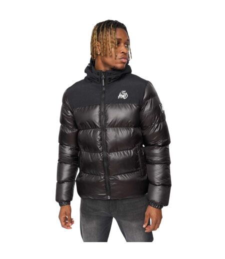 Mens Quilted Polyester Puffer Jacket Black Kings Will Dream