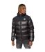 Mens Quilted Polyester Puffer Jacket Black Kings Will Dream-2