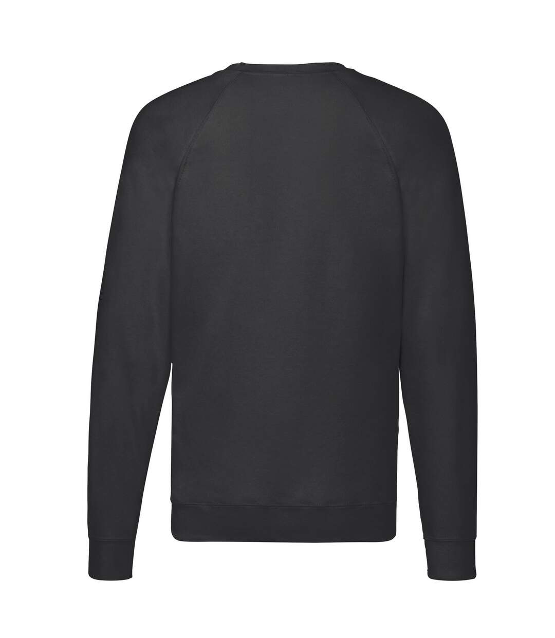 Unisex Adult Lightweight Raglan Sweatshirt Black Fruit Of The Loom-2