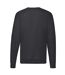 Unisex Adult Lightweight Raglan Sweatshirt Black Fruit Of The Loom-2