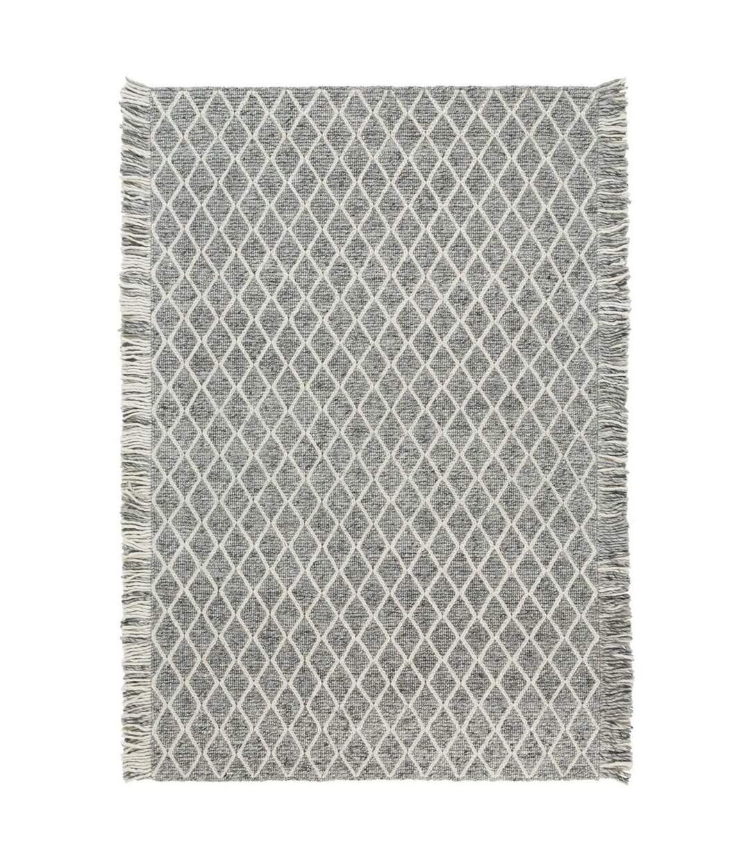 Tapis salon et chambre fait main en laine motif scandinave-1