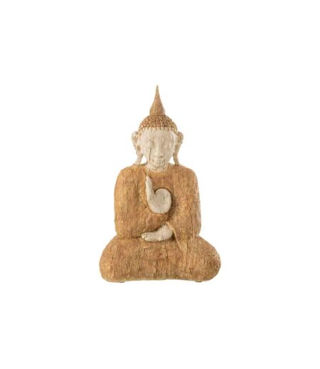 Statuette Déco Bouddha Assis 39cm Beige