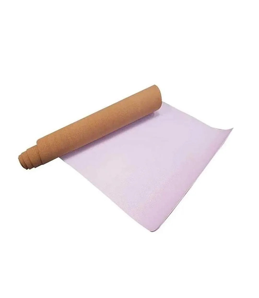 Tapis de yoga liège/mauve femme sveltus bye-2