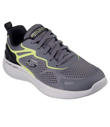 Mens bounder 2.0 andal trainers charcoal/lime Skechers