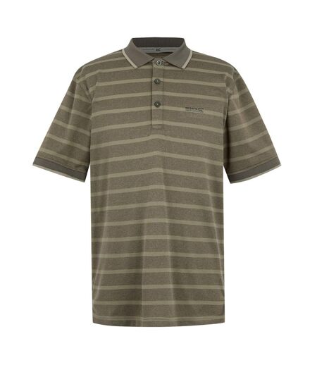 Mens Kildra Polo Shirt Light Sage Dark Khaki Regatta