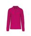 Polo manches longues - Homme - K243 - rose fuchsia
